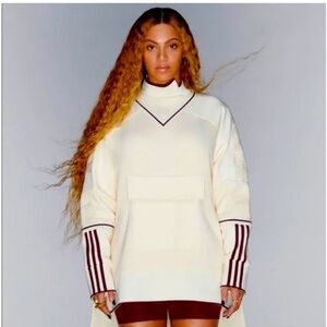 ADIDAS x IVY PARK BEYONCÉ Original Pullover Sweatshirt Ecru Tint Maroon